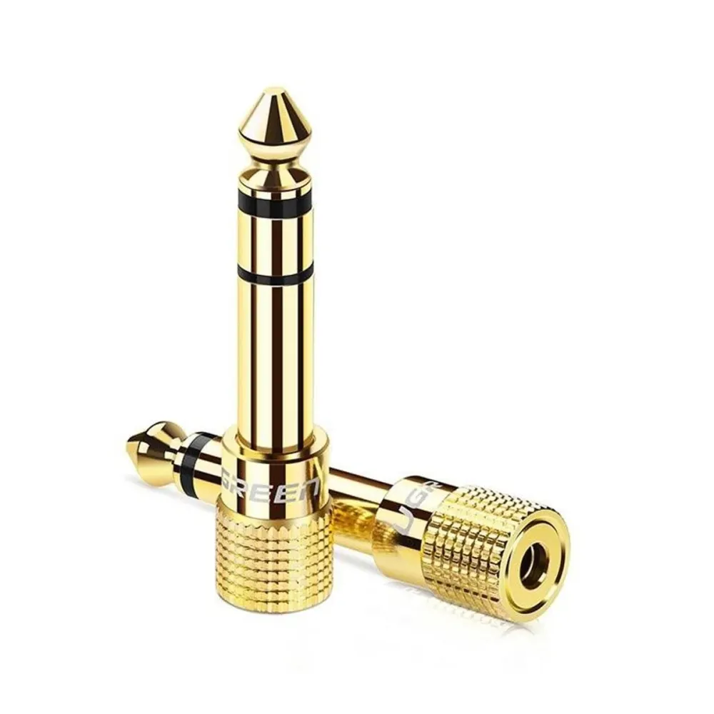 Adaptador Ugreen 3.5mm Mini Jack 6.3mm Jack Dourado