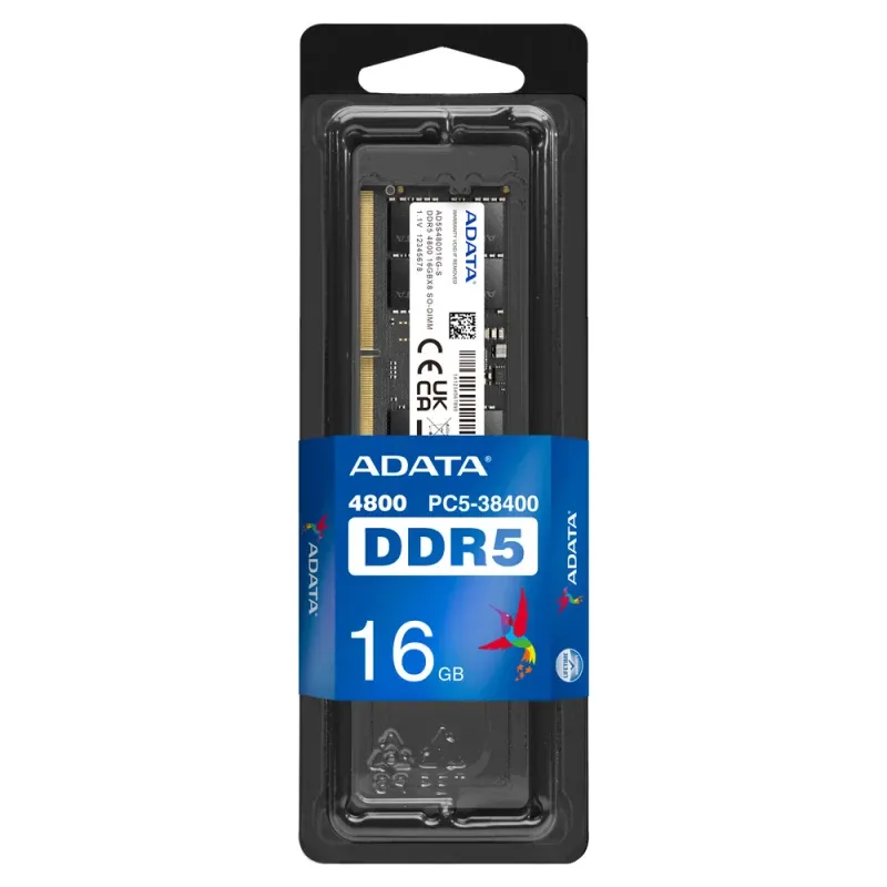 Memória RAM ADATA Premier DDR5 Módulo RAM 16GB 4800MHz SO-DIMM ECC