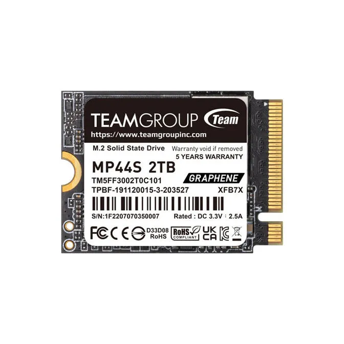 SSD Team Group MP44S 2TB Gen4 M.2 2230 NVMe (5000/3500MB/s)