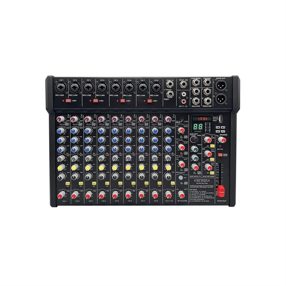 Mesa de Mistura Definitive Audio TM 833 BU-DSP