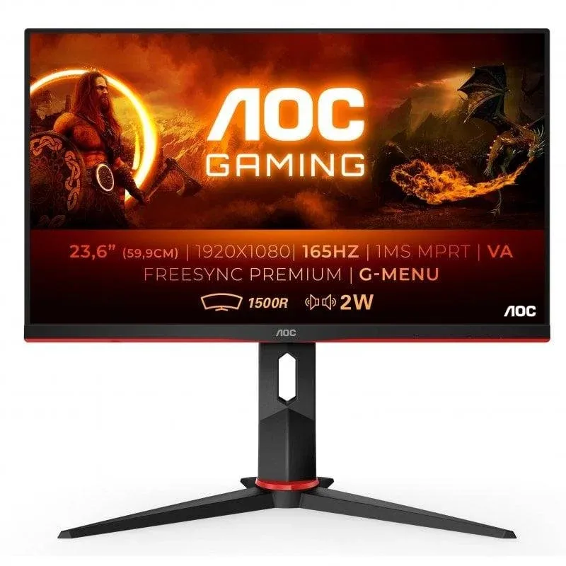 Monitor AOC C24G2AE/BK 23.6" FullHD 165Hz VA Curvo FreeSync Premium 1ms