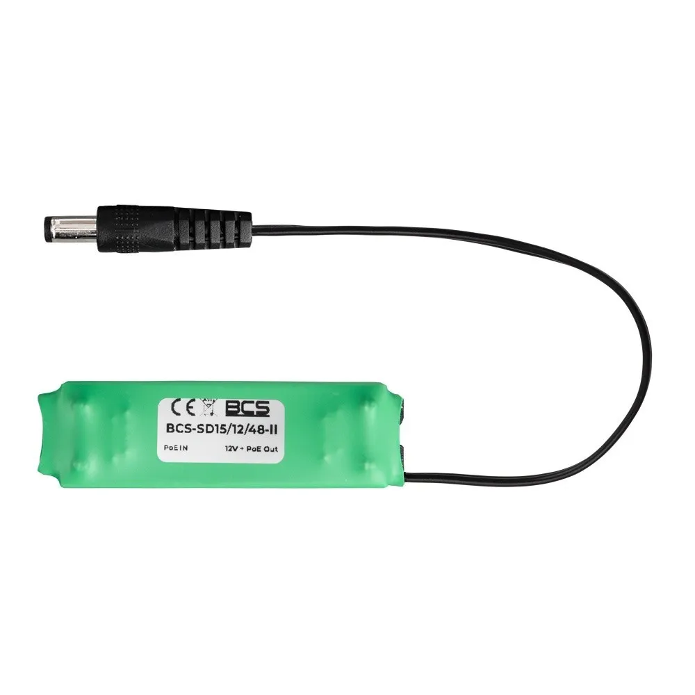 BCS BCS-SD15/12/48-II Conversor PoE 12V DC com BCS-SD15/12/48-II