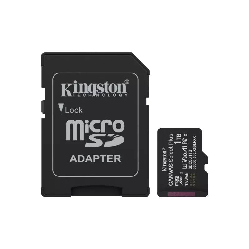 1TB microSDXC Canvas Select Plus Gen3 150MB/s A1 Card + Adapter