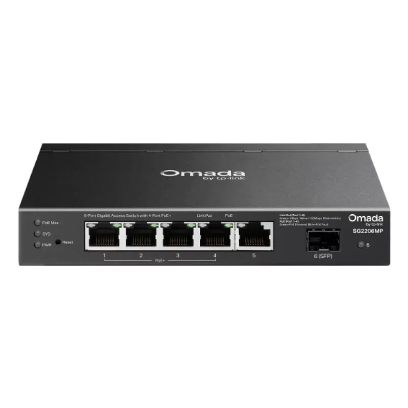 TP-LINK Omada Access 6-Port Gigabit Switch with 4-Port PoE+