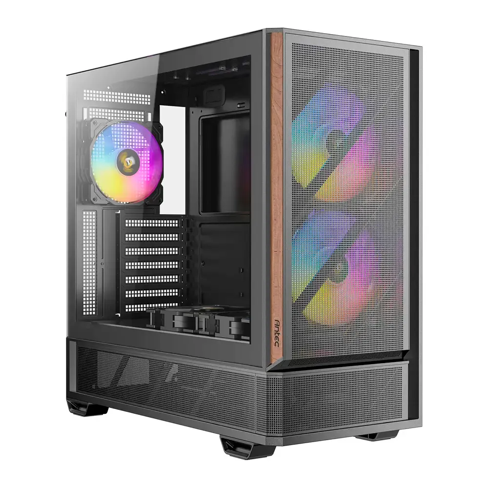 Caixa ATX Antec P30 ARGB Metal Mesh Premium Wood Tempered Glass Preta