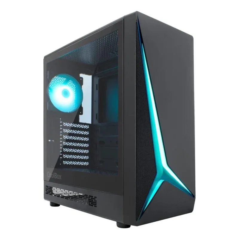 Caixa de Computador Caixa PC Coolbox GA450 Star Light ARGB Vidro Templado Preto