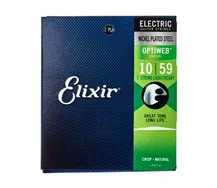 Jogo cordas guitarra elétrica Elixir Optiweb 19074 Light/Heavy 7cordas 010-059