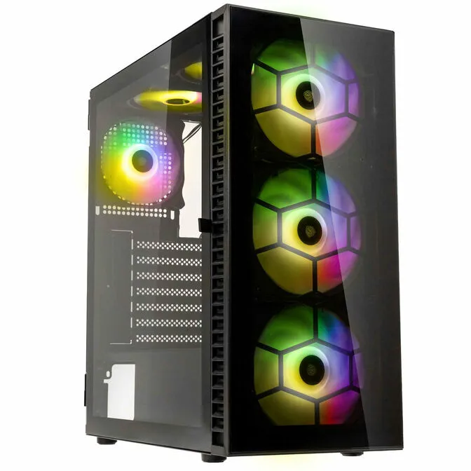 Caixa ATX Kolink Observatory HF Glass ARGB Preto