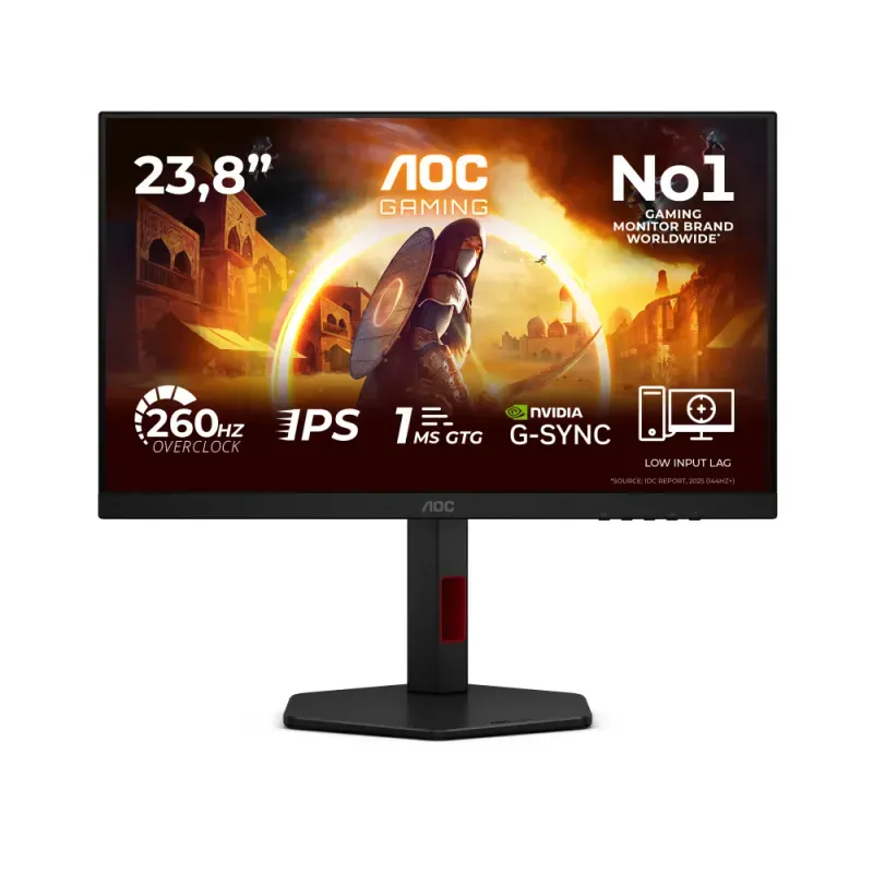 AOC MONITOR FAST IPS 24" (23.8") 16:9 FHD 1MS 260HZ HDMI DP HAS 24G4ZR