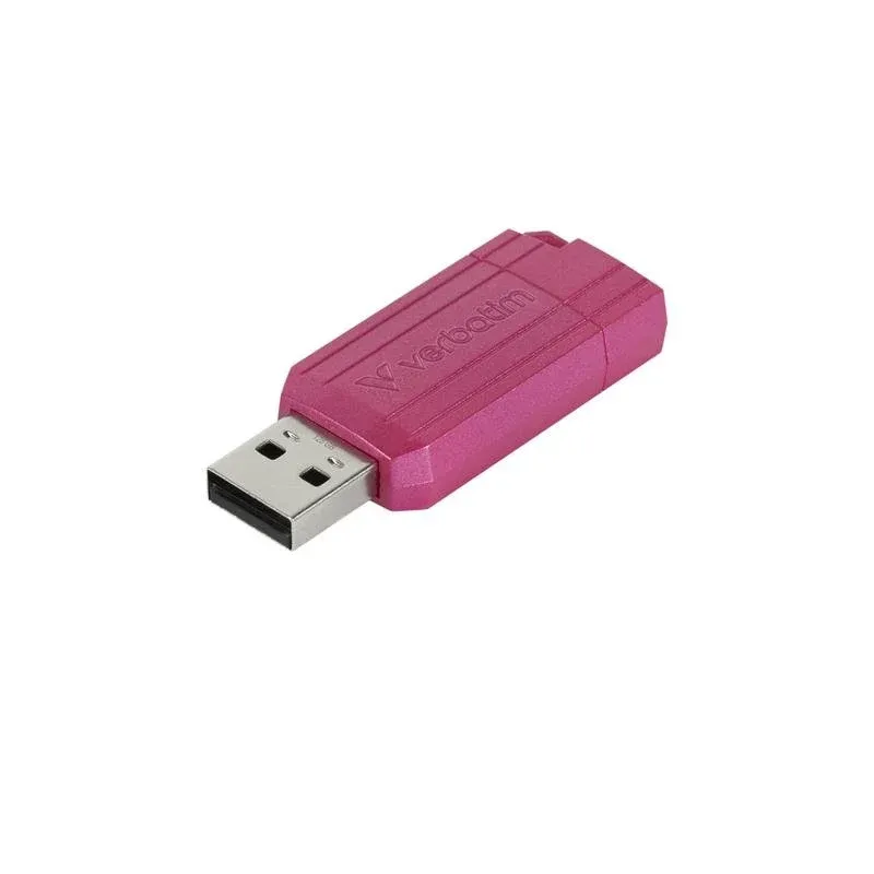 Pen Drive Pen USB Verbatim PinStripe 128 GB USB 2.0 Deslizante Rosa