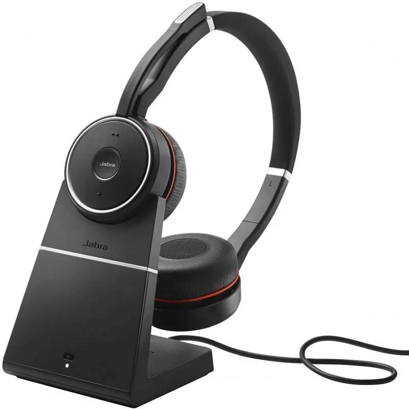 Jabra Evolve 75 MS Headset Bluetooth com Base Preto