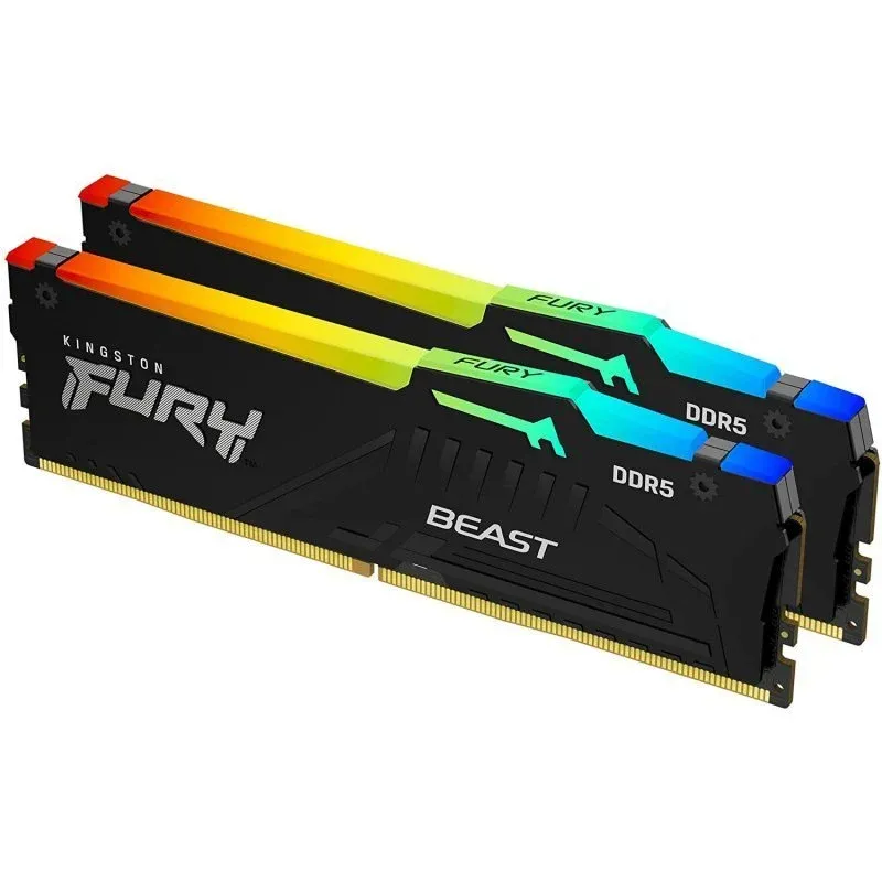 Memória RAM Kingston FURY Beast RGB DDR5 5600MHz 32GB 2x16GB CL36