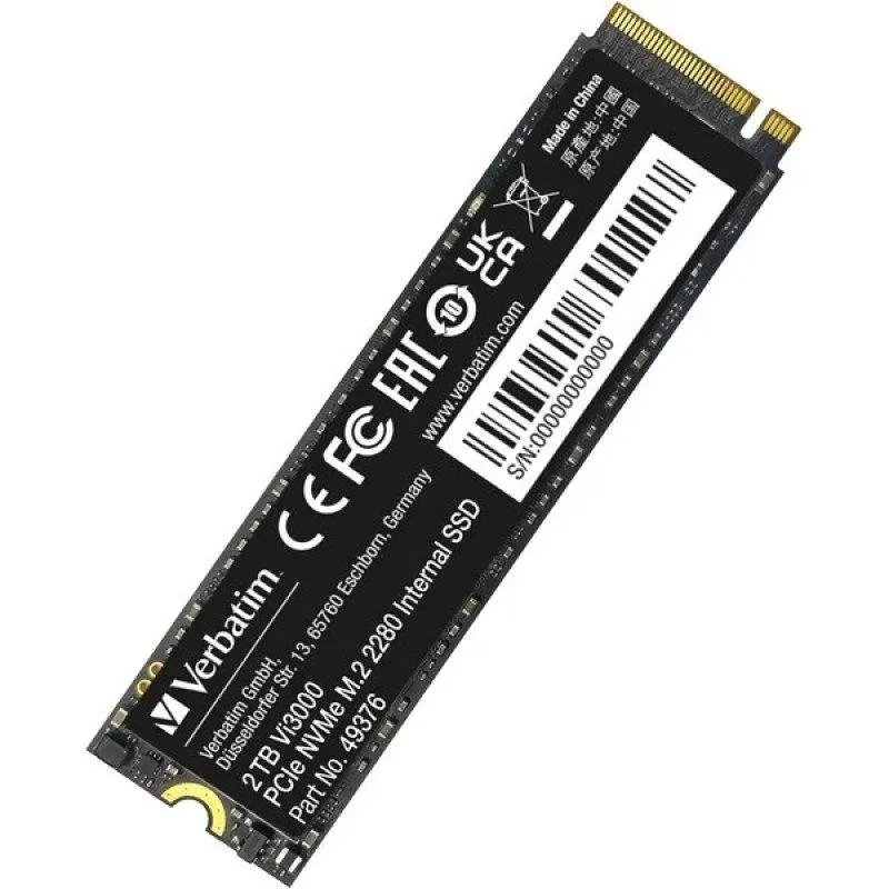 Disco SSD Verbatim Vi3000 2TB M.2 PCIe NVMe Gen 3 x4 3300 MB/s