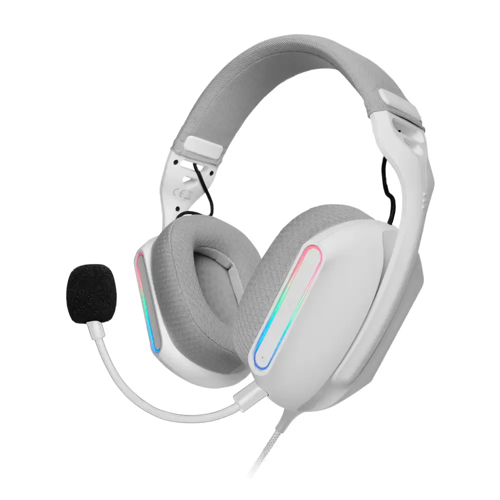 Headset Mars Gaming MH-PRO Gaming ARGB Wired Branco