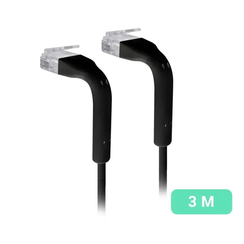 Cabo de Rede Ubiquiti UC-PATCH-3M-RJ45-Bk Unifi CAT6 3m Preto