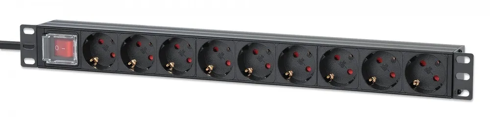 Intellinet 715133 PDU 9 tomada(s) CA 1U Preto 715133