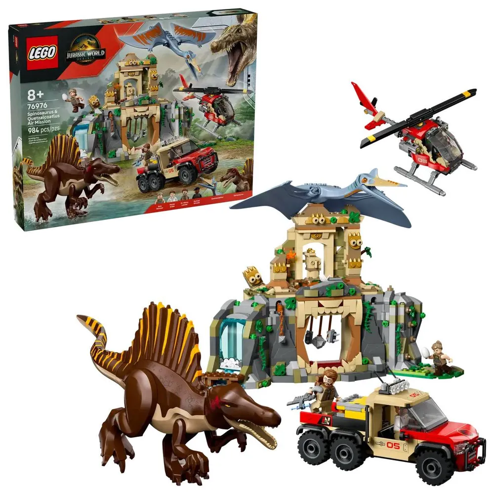 LEGO Jurassic World Missão Aérea com Espinossauro e Quetzalcoatlus - 76976