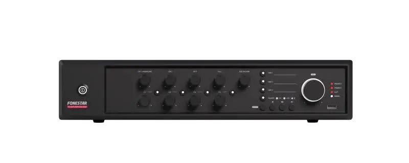 Amplificador Multizona 240 W Rms. 4 Zonas de Colunas - MAX-240Z