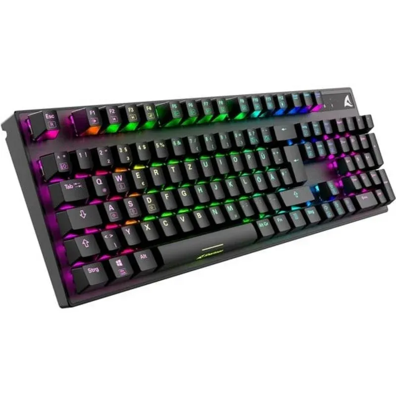 Teclado Sharkoon SKILLER SGK20 mecânico gaming RGB com macros alemão