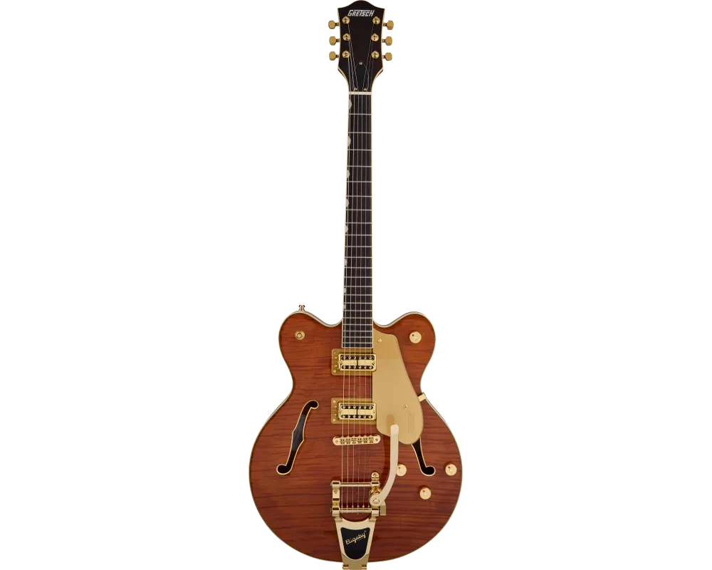 Gretsch Electromatic LTD Flame Okoume Broadkaster DC RW Roundup Orange