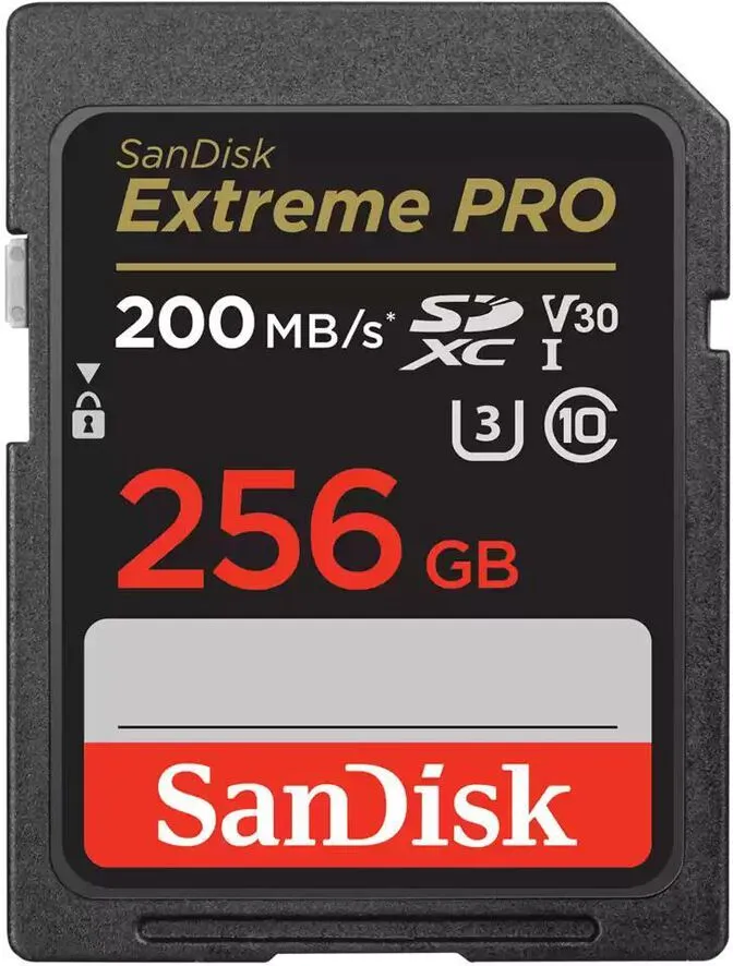 Cartão SanDisk Extreme Pro SDXC UHS-I C10 U3 V30 256GB
