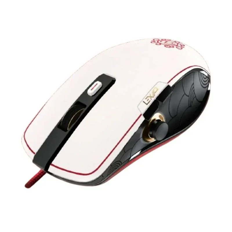 Rato Lexip Assassin’s Creed Shadows USB 12000DPI Preto/Ouro/Vermelho/Branco Joystick