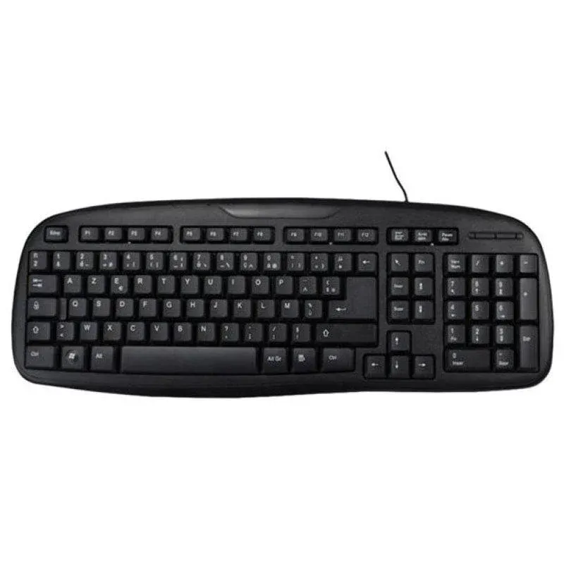 Teclado MCL ACK-298/N USB AZERTY Preto com teclado numérico completo