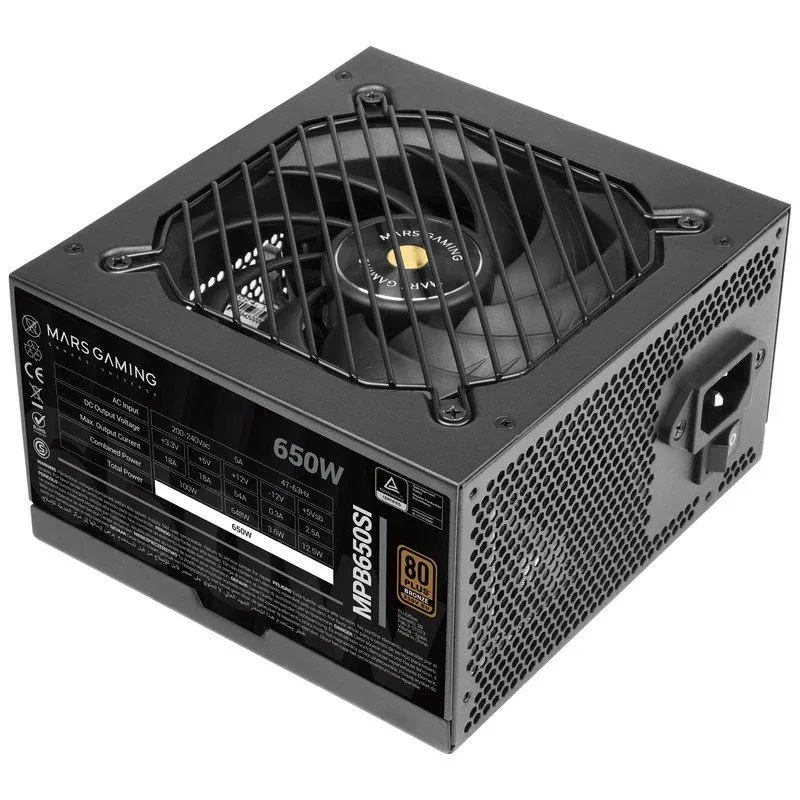 Fonte Alimentação Mars Gaming MPB650SI Fonte de Alimentação ATX 650W 80 Plus Bronze