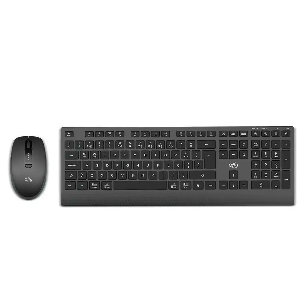 Teclado + Rato Offy Syncro Wireless/Bluetooth PT Preto