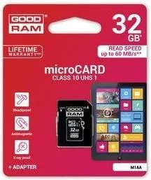 32GB MICRO CARD CL 10 UHS I + AD