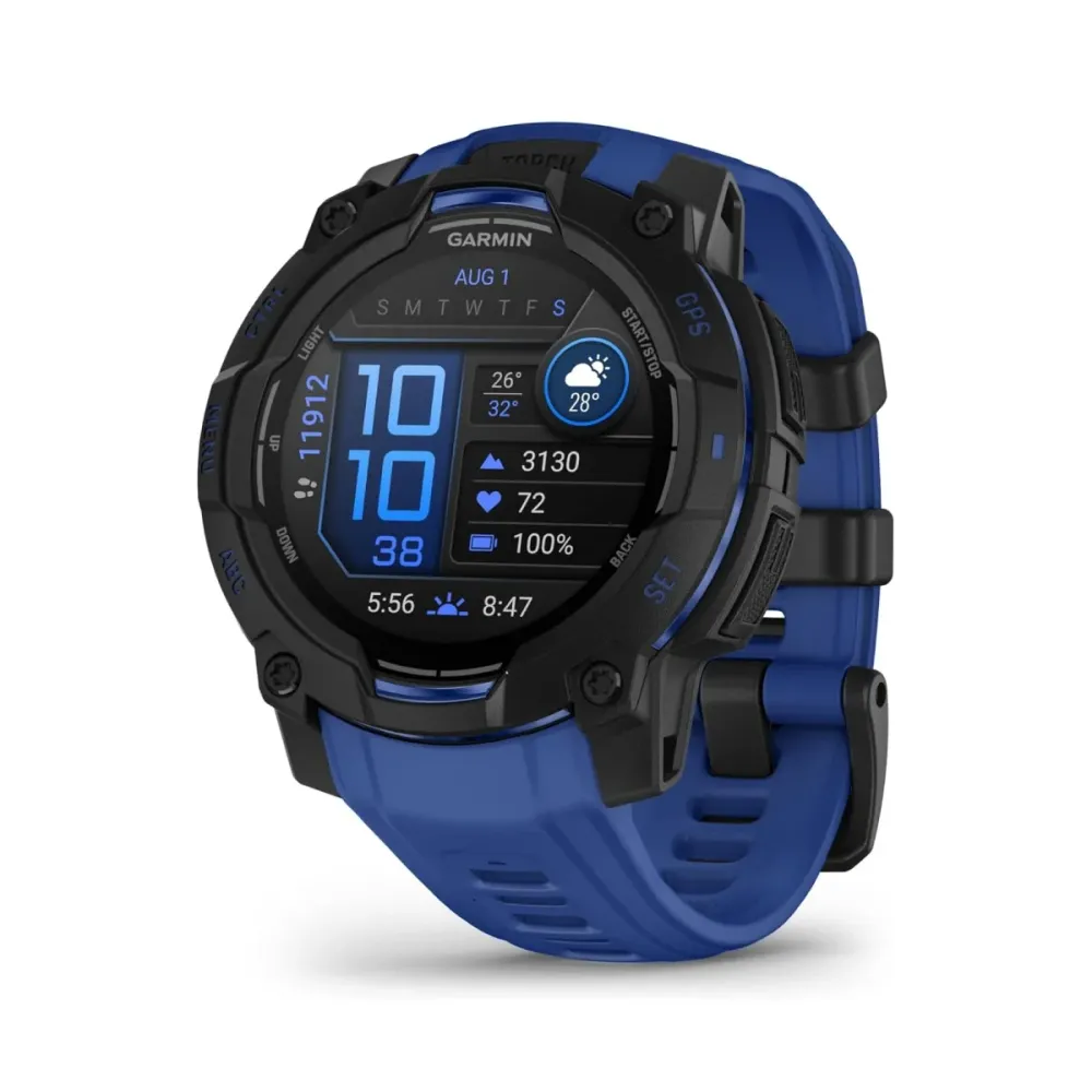 SmartWatch Garmin Instintc 3 45mm AMOLED Preto/Azul