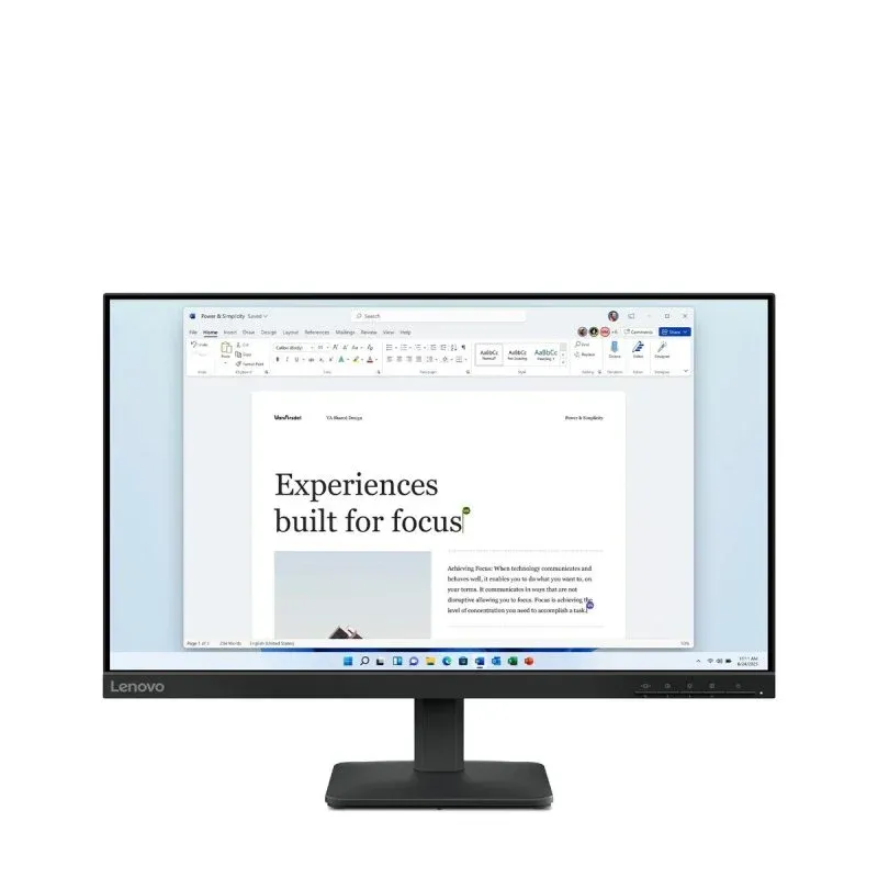 Lenovo L24-4e Monitor 23.8" Full HD LCD 6ms 178° VESA Preto