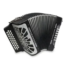 Concertina Hohner Compadre 2 Vozes (Sol-Dó-Fá) Preto