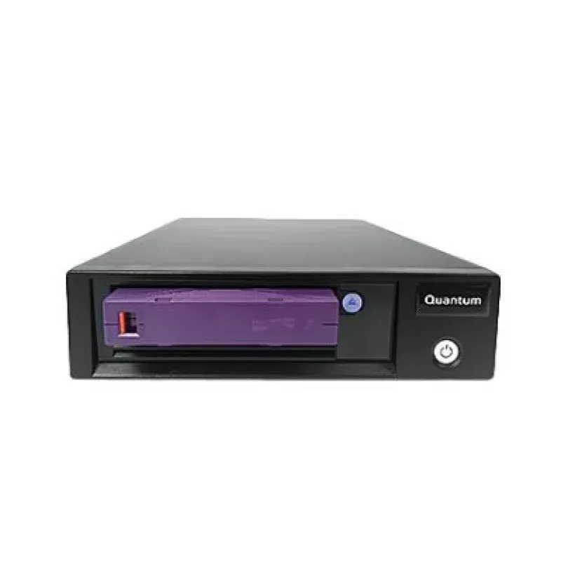 Unidade de fita SAS LTO-8 externa de secretária Quantum de 12 TB com cartucho incluído, compacta e de alto desempenho