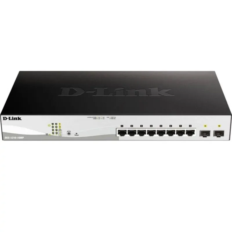 Switch D-LINK 10 PORTAS 10/100/1000 GIGABIT POE+ SMART + 2 SFP PORTAS