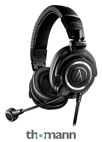 Auriculares Audio-Technica ATH-M50XSTS com cabo XLR e microfone gaming preto