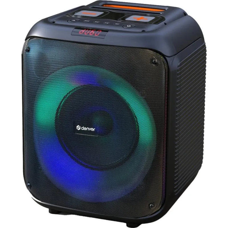 Denver BPS-250 Altifalante Portátil Sem Fios 40W com Bluetooth, LED e Slot MicroSD