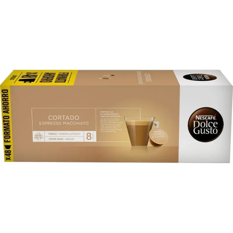 Nescafé Dolce Gusto Espresso Cut Coffee Macchiatto Arábica Seleção Pacote 3 Caixas de 16 Cápsulas
