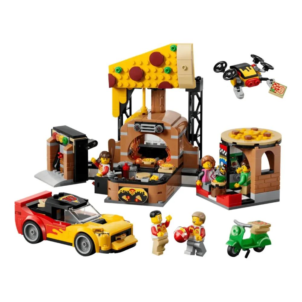 LEGO City Experiência de Entregas de Pizza com Veículos - 60496