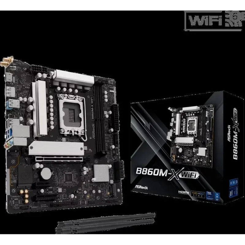 Motherboard ASRock B860M-X WiFi R2.0 Intel B860 LGA1851 DDR5 Micro ATX WiFi 6E