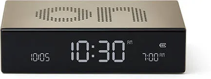 Relógio Despertador LEXON Flip Premium (Digital - Dourado)
