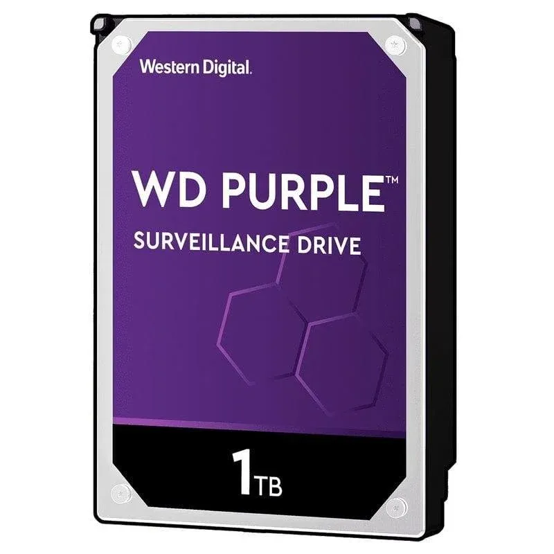 Disco Rígido Disco Duro Western Digital Purple 1TB HDD 3.5" SATA3 210MiB/s Videovigilância