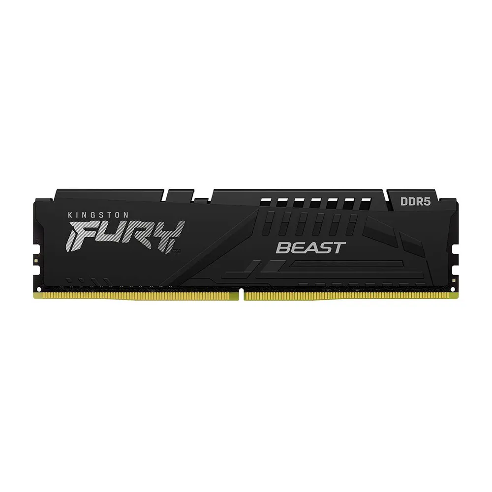 Memória RAM UDIMM Kingston Fury Beast 16GB (1x16GB) DDR5-5200MHz (Intel XMP) CL40 (40-40-40) 1.25V 1Rx8 Preta