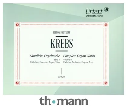 Breitkopf & Härtel Krebs Orgelwerke II