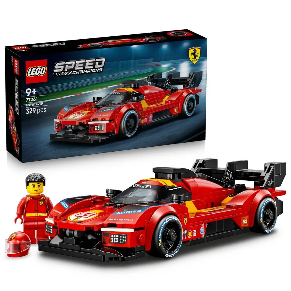 LEGO Speed Champions: Ferrari 499P | Idades 9+ | 329 Peças | Item 77261