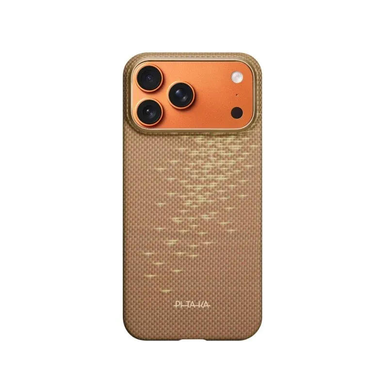 Funda para móvel Pitaka Golden Glint Ultrafina Ajuste Preciso para iPhone 17 Pro Max