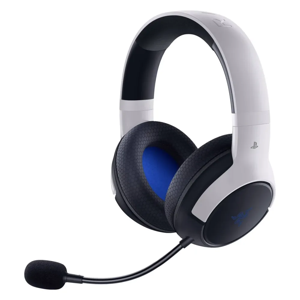 Headset Razer Kaira Hyperspeed Gaming Wireless/Bluetooth Playstation Licensed Branco/Preto