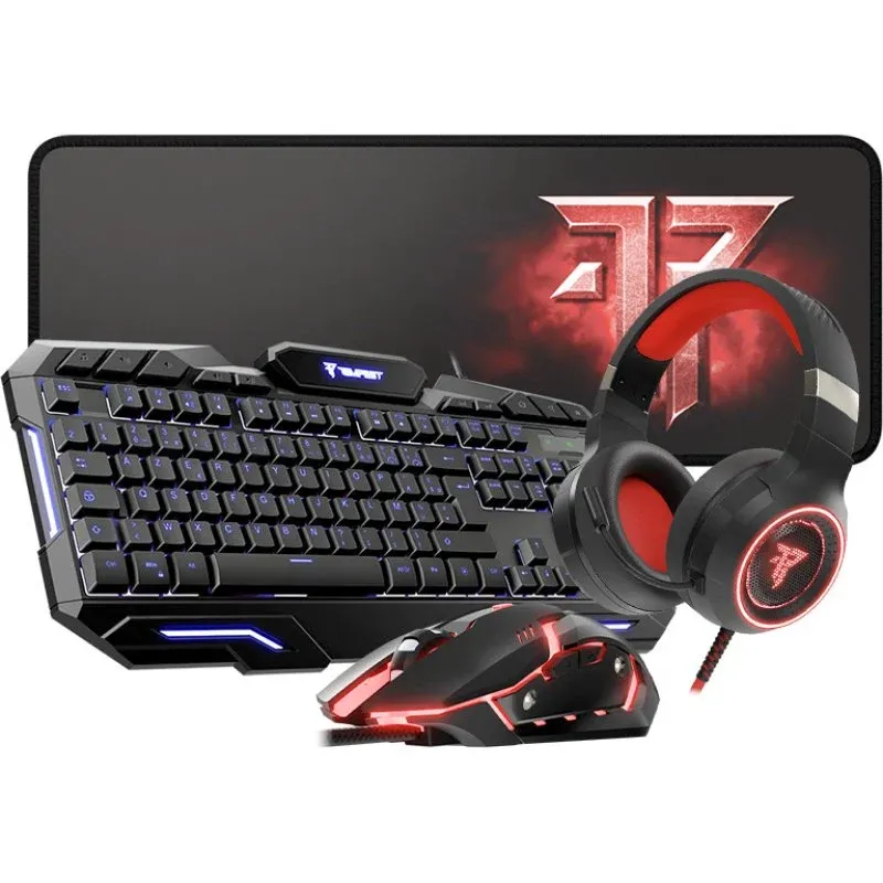 Tempest Oblivion Combo Teclado Gaming Francês + Rato + Auscultadores + Tapete de Rato