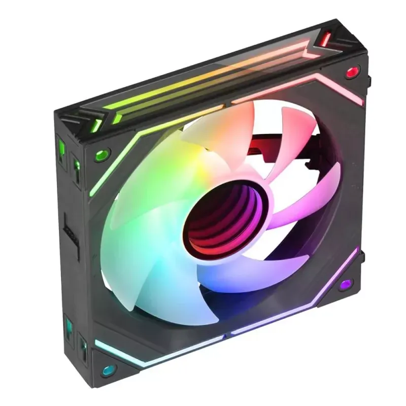 Ventoinha 120mm Mars Gaming MF-LINKFINITY 2000RPM Infinity Mirror ARGB 4 Pinos PWM Preta