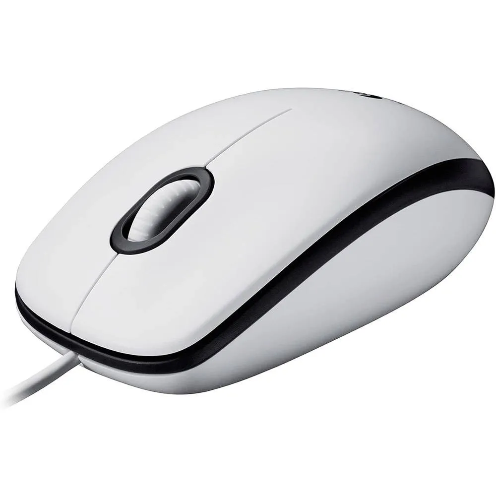 Rato Óptico Logitech M100 Corded Full-Size Comfort USB 1000DPI Branco